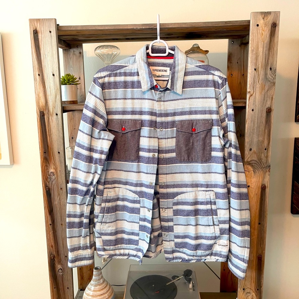 Men’s SUPREMEBEING Long Sleeve Flannel Shirt Size Small
